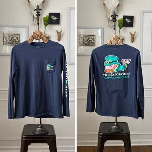 Vineyard Vines Long Sleeve Pocket Tshirt St Paddy’s Day M